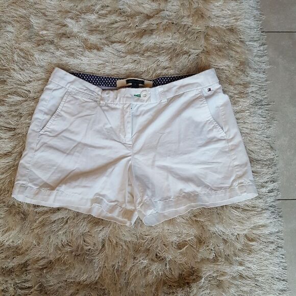 Tommy Hilfiger Women's White Shorts Side And Back - Picture 1 of 4